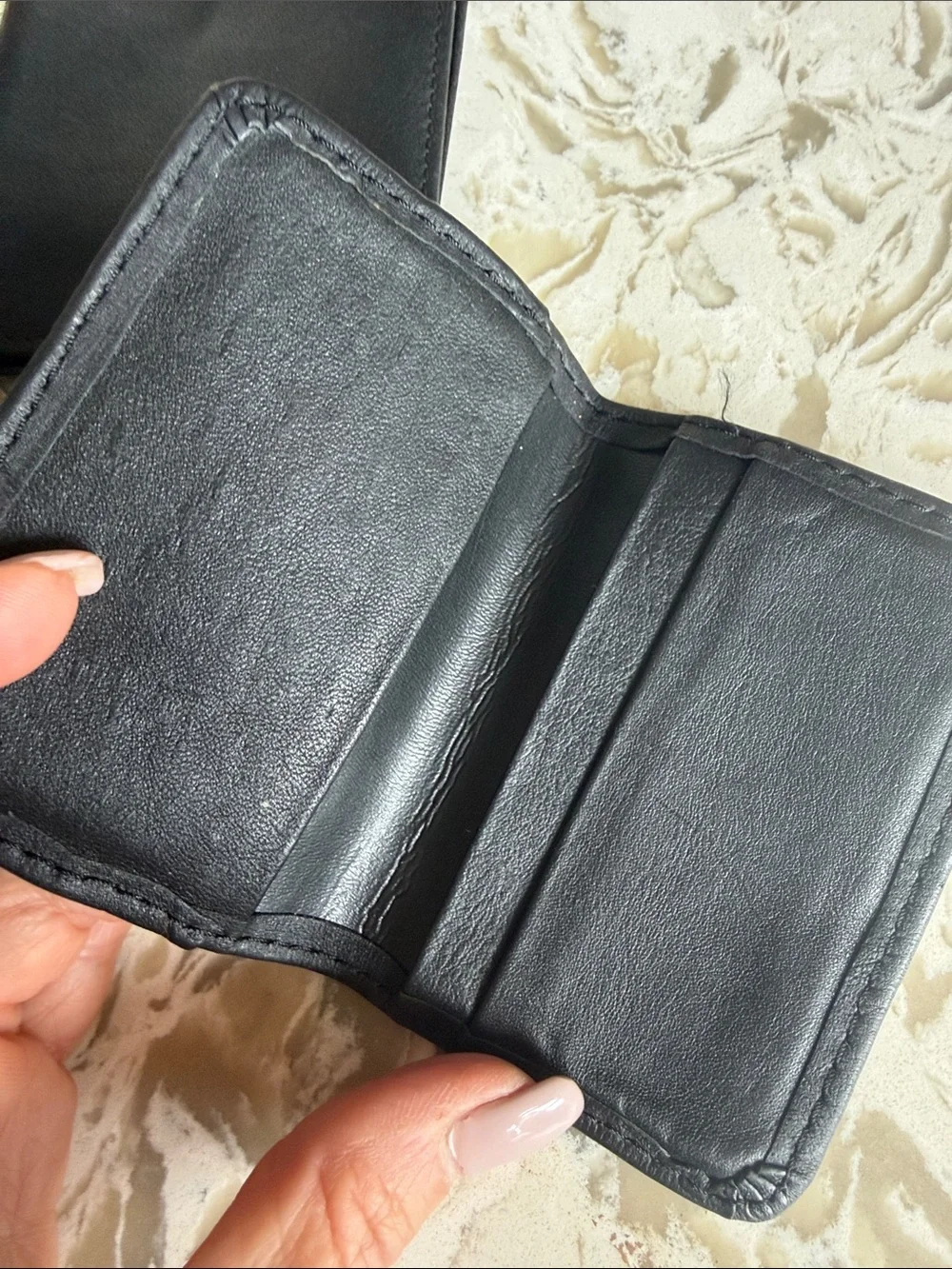 Men's Black Faux Leather Card Holder & Wallet Set – Sleek Organizer